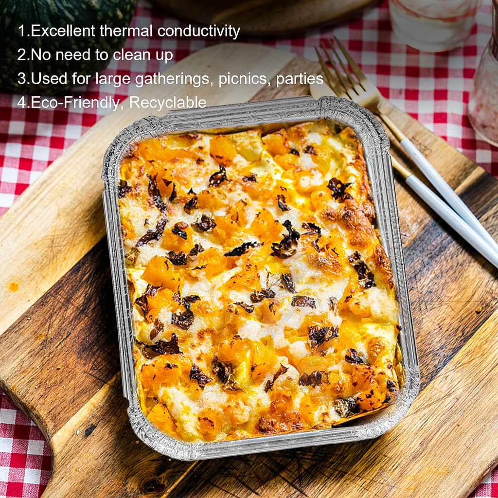 Khay nhôm đựng thực phẩm 10 chiếc khay giấy bạc dùng cho nồi chiên không dầu Elas House