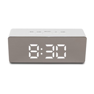 Đồng Hồ Báo Thức Đèn LED Kỹ Thuật Số Kiểu To Có Màn Hình Hiển Thị Có Thể Dùng Làm Gương Trang Điểm