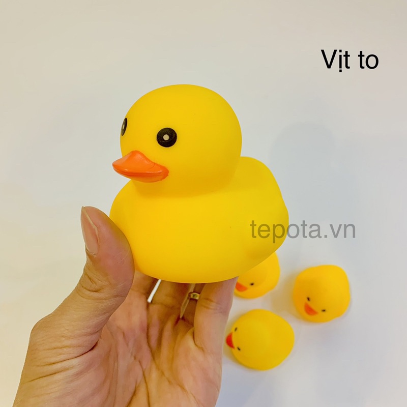 Set Đàn Vịt Vàng Đồ Chơi Nhà Tắm Tepota Thả Bồn Có Âm Thanh Bóp Kêu Chíp Dành Cho Bé VV02