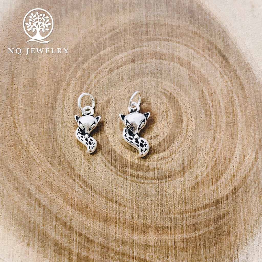 Charm bạc hình hồ ly treo - NQ Jewelry