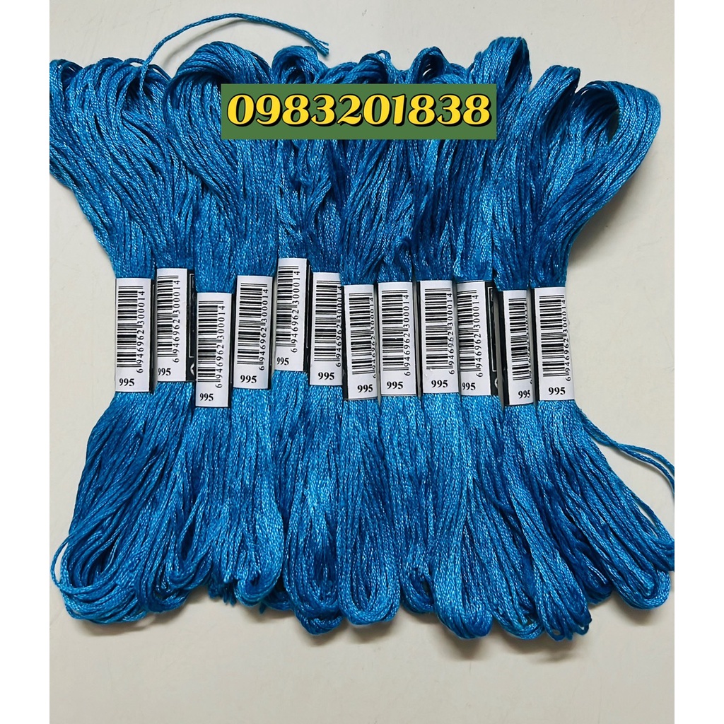 Chỉ cotton thêu tranh chữ thập mã chuẩn DMC