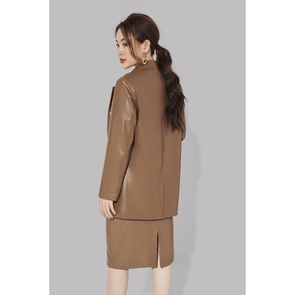 Áo blazer da nữ dáng dài Eva de Eva 21ABLE008N