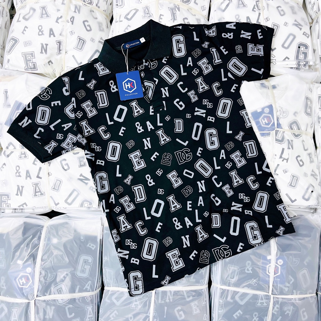 Áo thun POLO nam có cổ tay ngắn chất vải cotton co dãn in họa tiết 3D chữ nổi siêu đẹp mẫu mới nhất shop KING77_FASHION