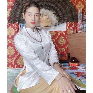 Vải gấm tơ loại 1 may áo dài- bà ba đẹp