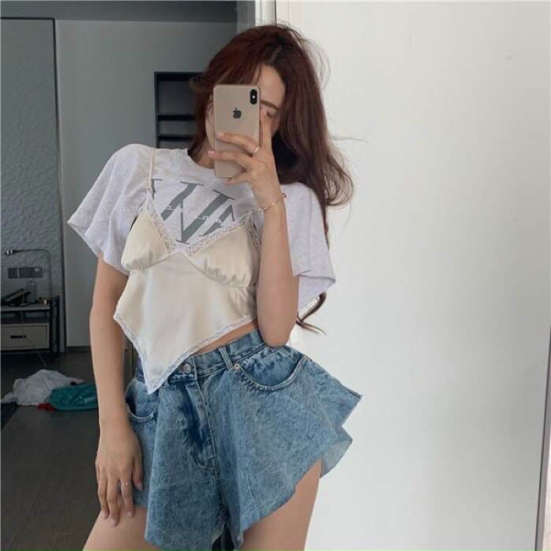 QUẦN short jean xoè ( video thật )
