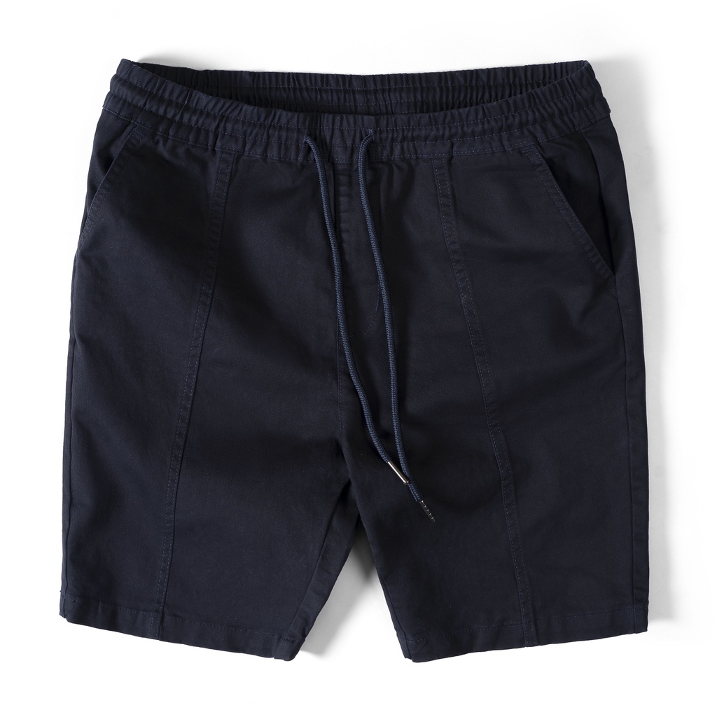Quần short nam kaki BASIS, dây rút, vải kaki co giãn, form vừa vặn QK04