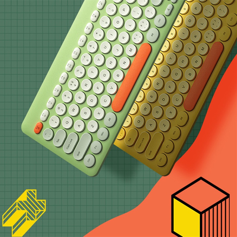 Bàn Phím Không Dây 2.4G 95 Phím Nhiều Màu Sắc Dùng Để Chơi Game