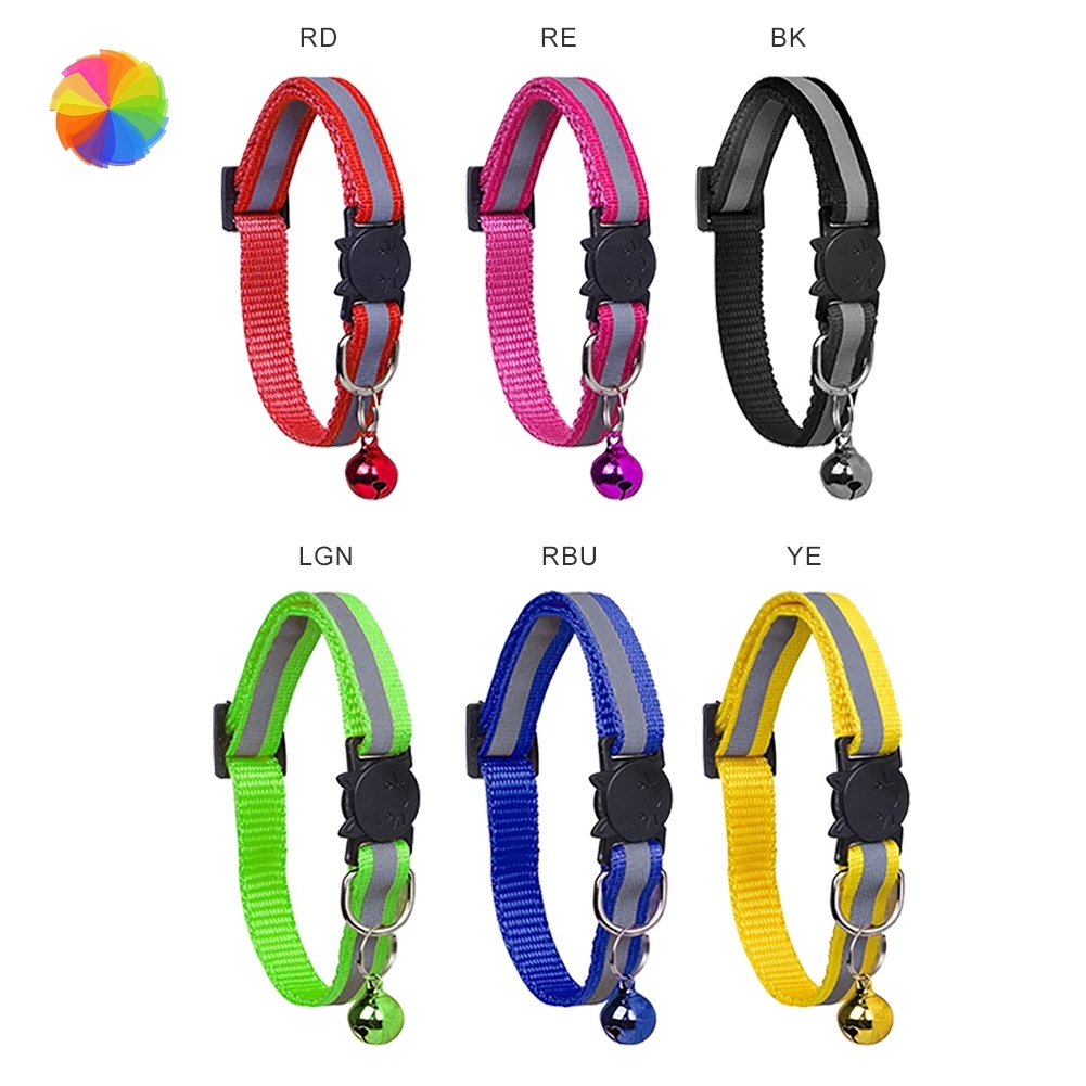 Vòng cổ phát quang có gắn chuông có thể điều chỉnh kích thước đảm bảo an toàn cho thú cưng mèo