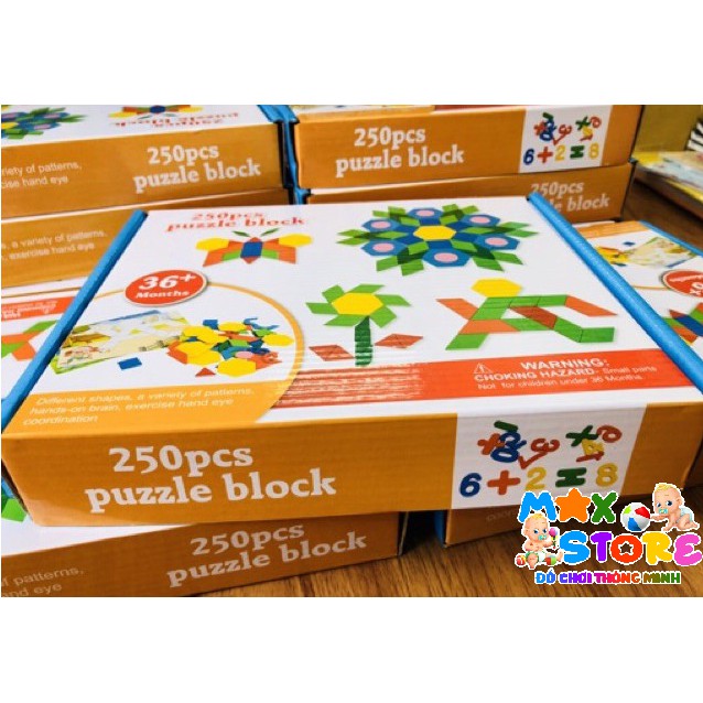 Đồ Chơi Lắp Ghép Hình Thông Minh Sáng Tạo Tangram PUZZLE BLOCK 250 Chi Tiết