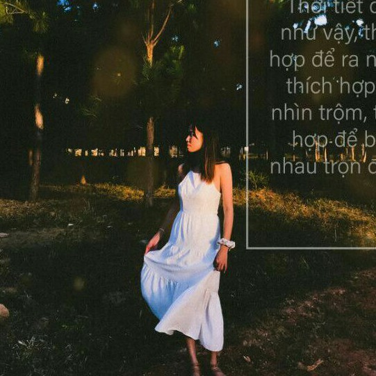 Đầm maxi cổ yếm tầng | BigBuy360 - bigbuy360.vn