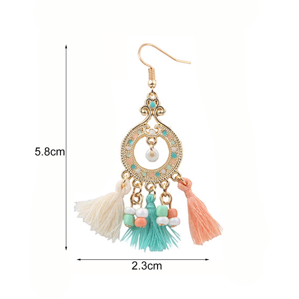 Khuyên tai núm tua phong cách Bohemian cổ điển thanh lịch dành cho nữ