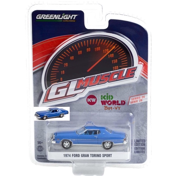 Xe mô hình GreenLight GL Muscle Series 26 1974 Ford Gran Torino Sport 13310-B.