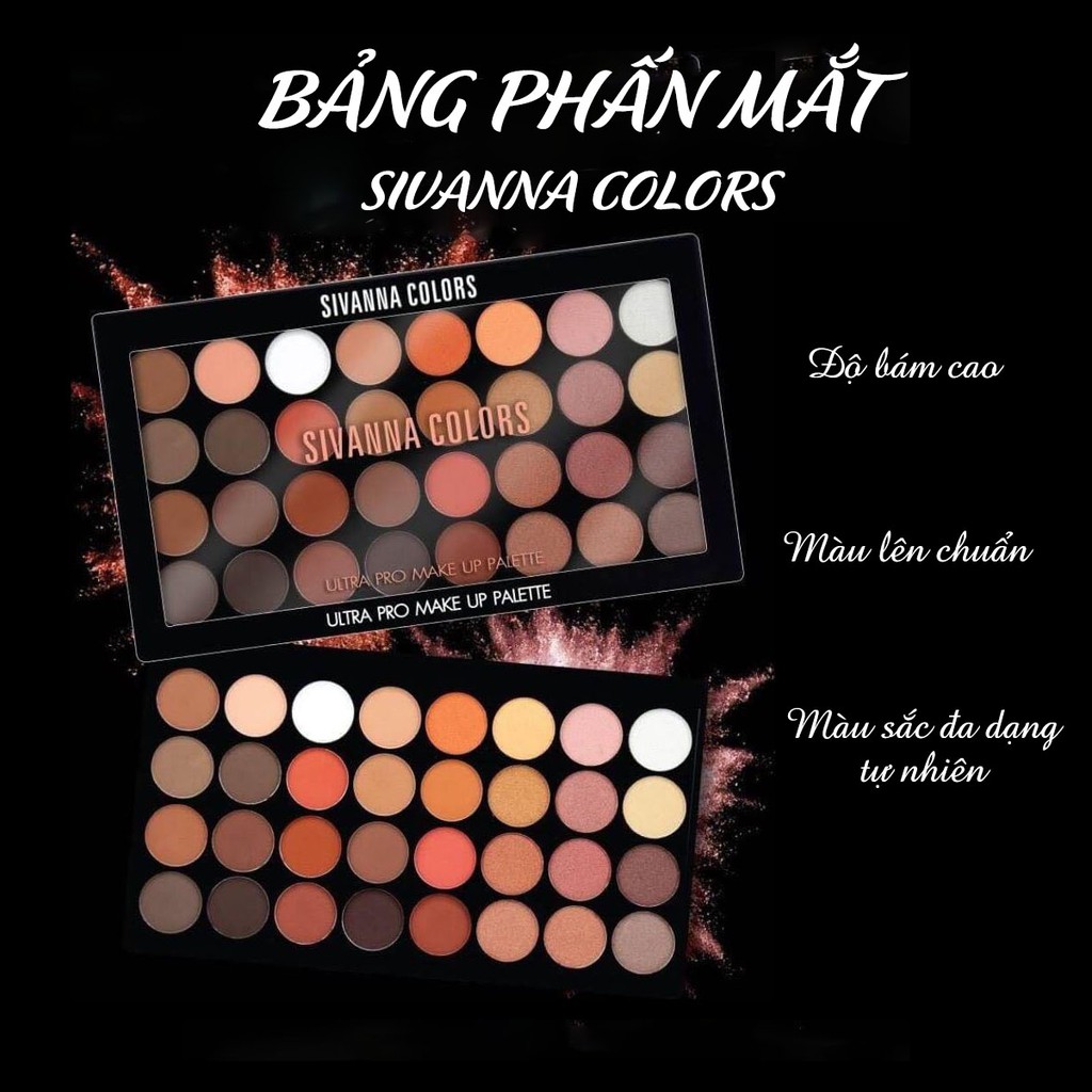 Bảng phấn mắt Sivanna Ultra Pro Make Up Palette Thái Lan HF372 32 ô No.01