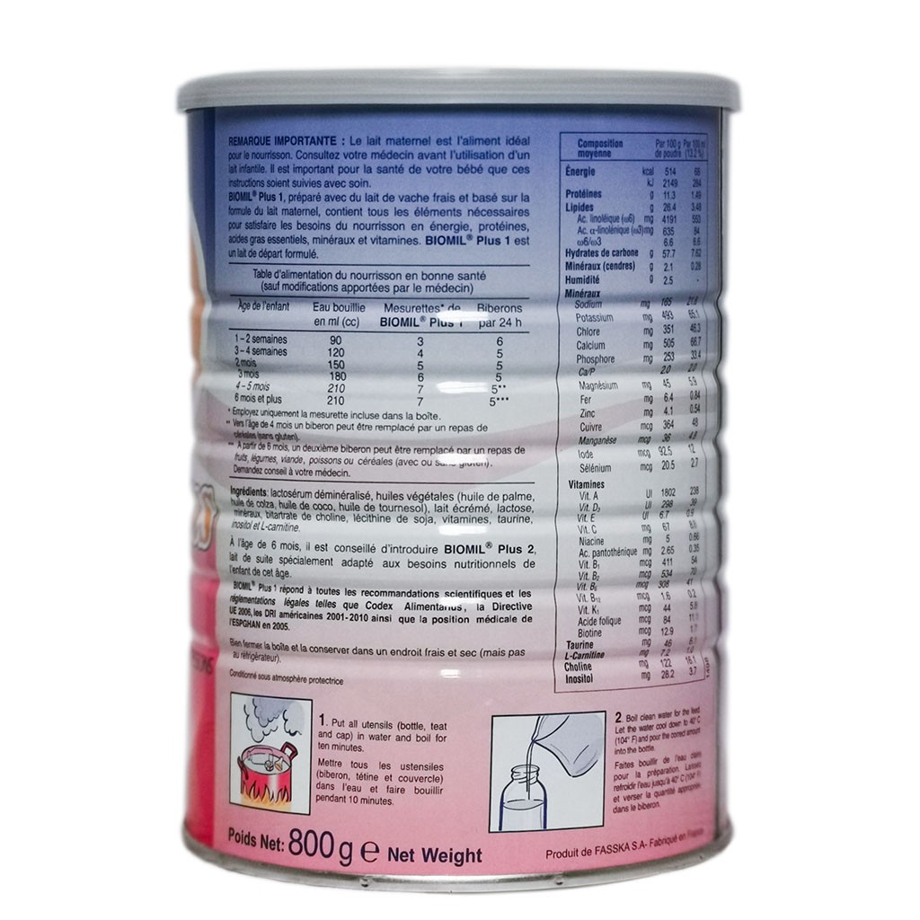 [CHÍNH HÃNG] Sữa Bột Biomil Plus 1 - Hộp 800g