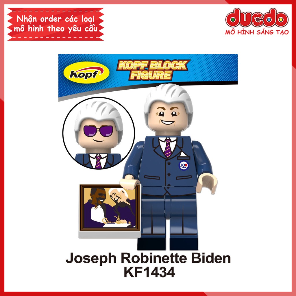 Minifigures tổng thống Mỹ Donald Trump và Joe Biden - Đồ chơi Lắp ghép Xếp hình Mô hình Mini KF1433 KF1434