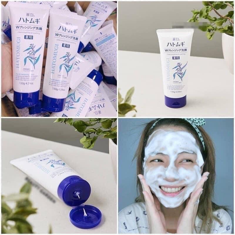 Sữa rửa mặt ý dĩ Hatomugi Naturie Nhật Bản 130G