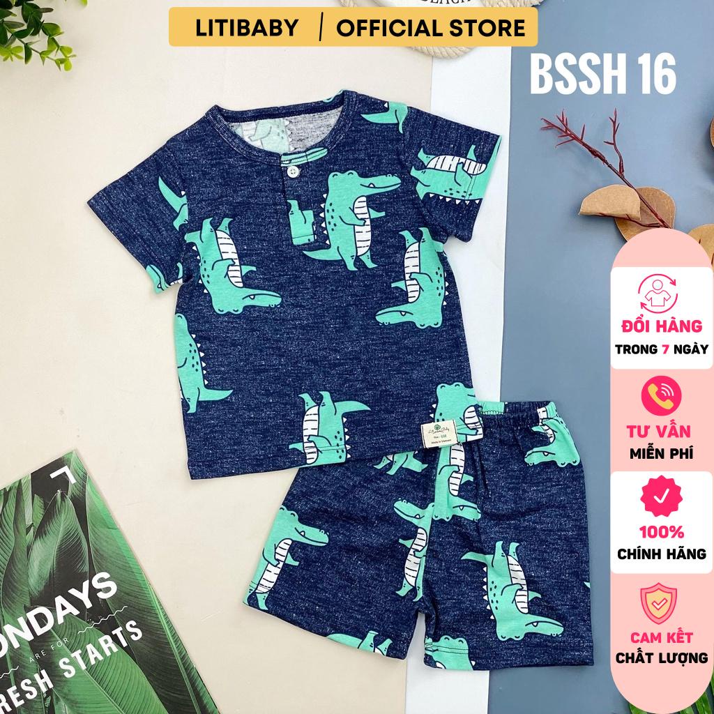 Bộ sơ sinh 2 cúc ngắn tay LITIBABY, size 6/36 tháng, chất cotton mềm mát, cực dễ chịu cho bé yêu