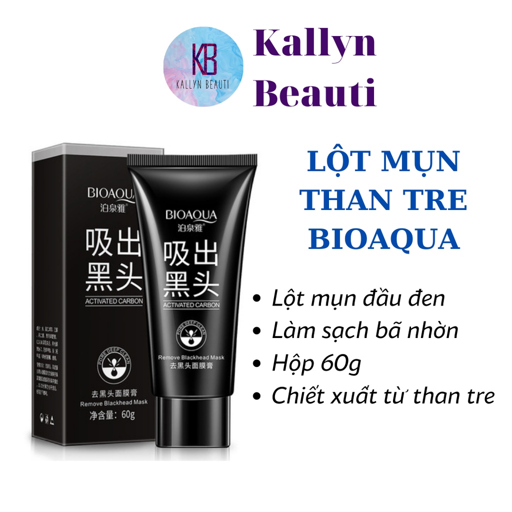 Gel chai lột mụn đầu đen than tre Bioaqua 60g