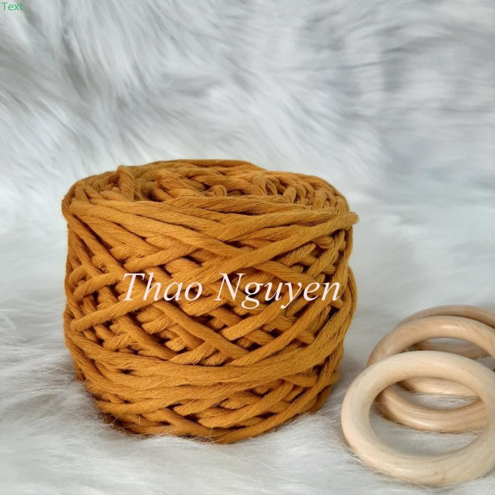 Dây thừng se  macrame , dây cotton 1 xoắn - 5mm. Nhiều màu sắc.