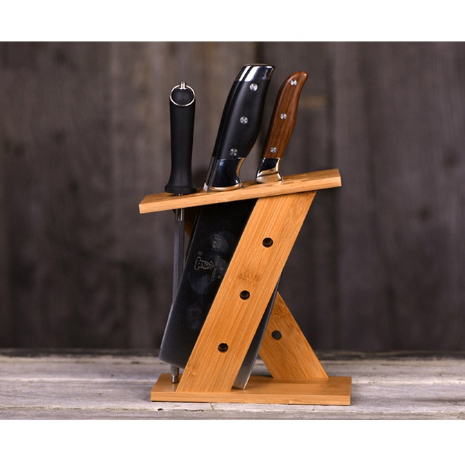 Kệ để dao kéo bằng gỗ tre