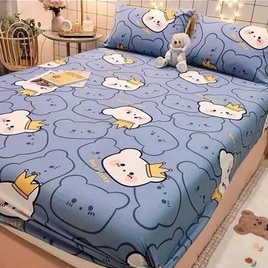 Ga chống thấm cotton dày dặn họa tiết ngộ nghĩnh đáng yêu mùa hè - m6 m8 - Ga chun chống thấm - Ga cho bé