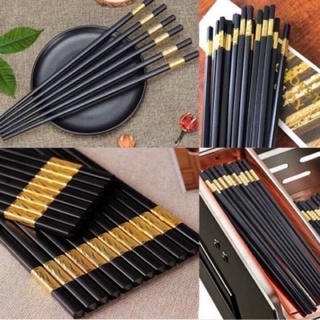 Set 10 đôi đũa mạ vàng chống mốc Hàn Quốc