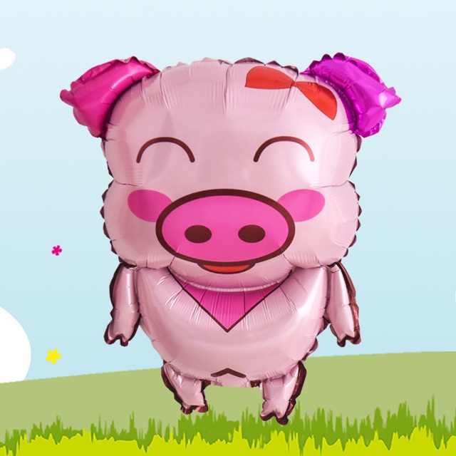 Bóng bay hình con heo/ lợn màu hồng size to