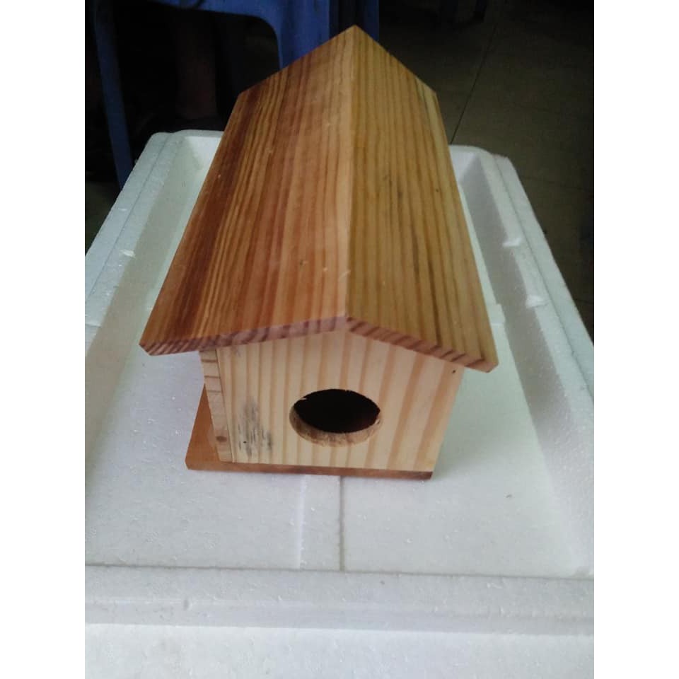 Tổ chim gỗ yến phụng, tổ chim trang trí, tổ chim các dòng chim nhỏ 30×15×15cm