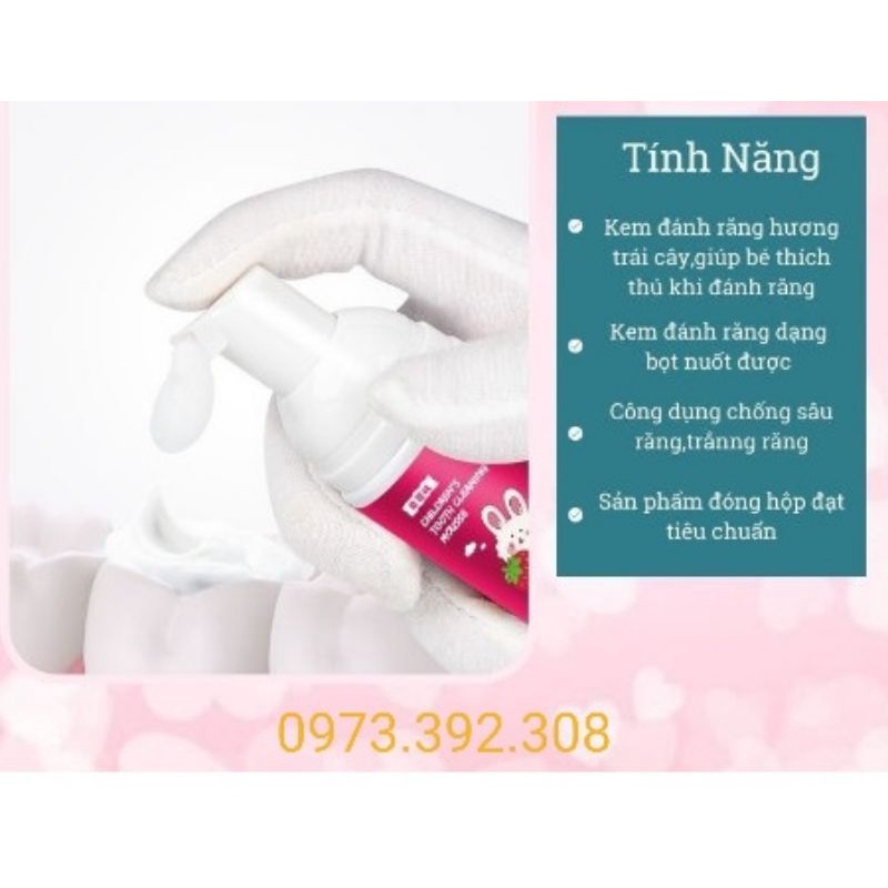 Combo Bàn Chải Đánh Răng Chữ U + Kem Đánh Răng Dạng Bọt Cho Bé