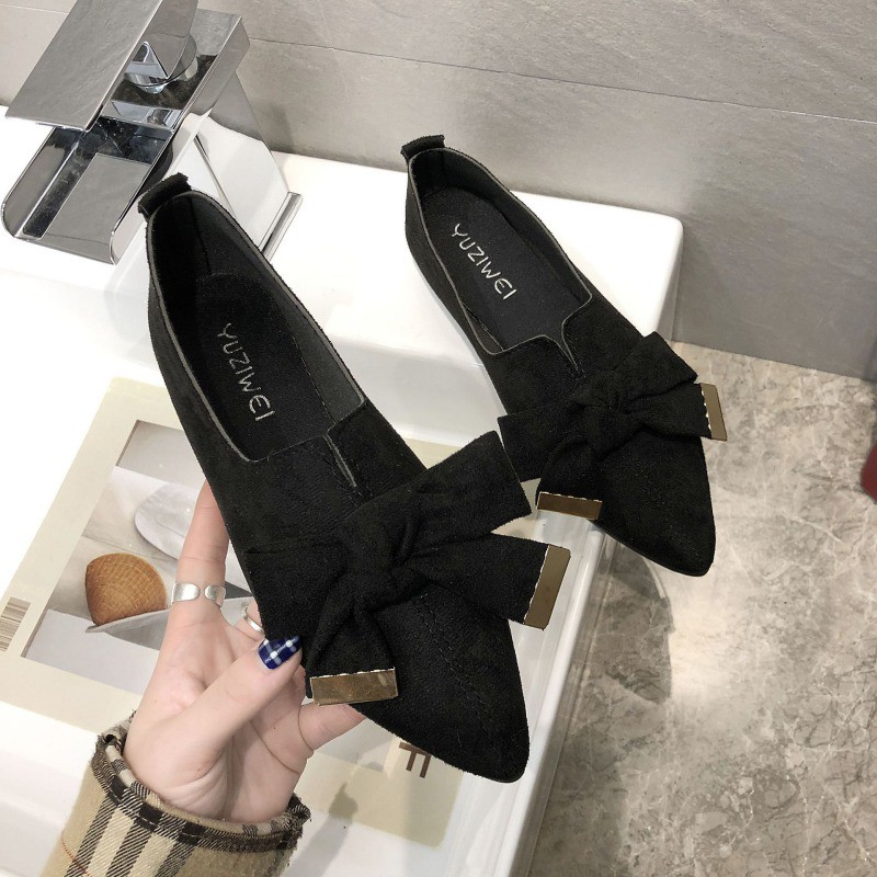 Giày búp bê phối nơ xinh xắn thời trang dành cho nữ