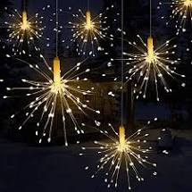 Đèn led pháo hoa chùm 5 bông trang trí