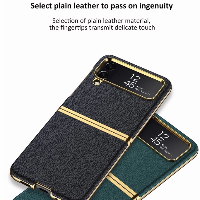 Ốp lưng Samsung Galaxy Z Flip 4 5G ốp điện thoại Z Flip4 ốp ZFlip 4 case F7210 casing Ốp Điện Thoại Da Màu Trơn Cao Cấp Bảo Vệ Cho ZFlip4