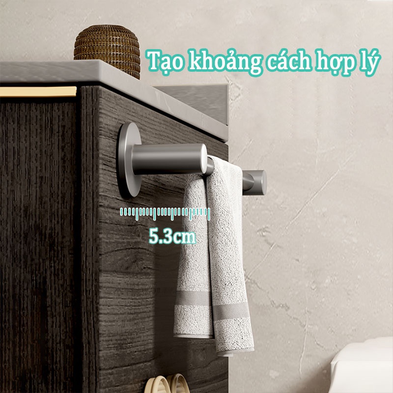 Giá treo khăn tắm GUANCHUANG dán tường không cần khoan lỗ bằng nhôm đa năng tiện lợi