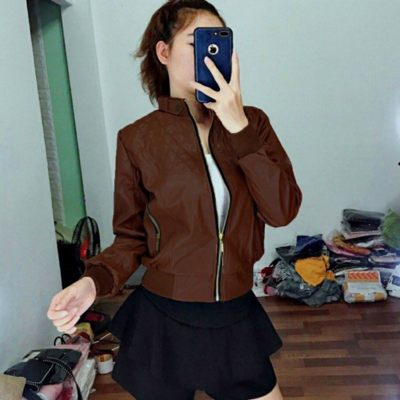 ÁO KHOÁC DA, ÁO DA NỮ DA PU CAO CẤP