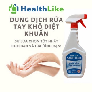 Dung Dịch Sát Khuẩn Bề Mặt Tâm Đức Sanitizer bình xịt tinh dầu quế dung tích 500ml/HealthLike