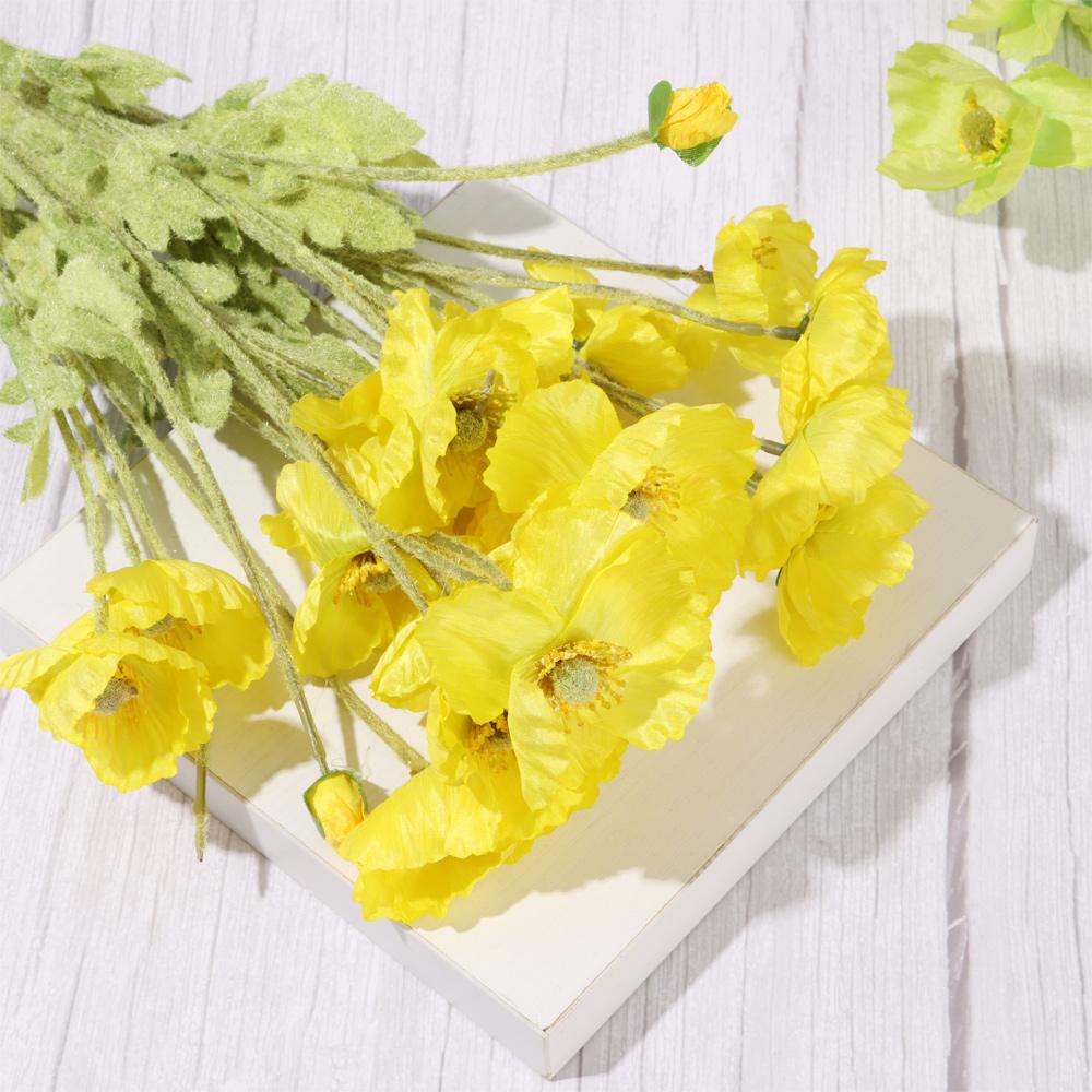 YNATURAL Hoa Anh Túc Nhân Tạo Chất Lượng Cao Dùng Để Trang Trí DIY