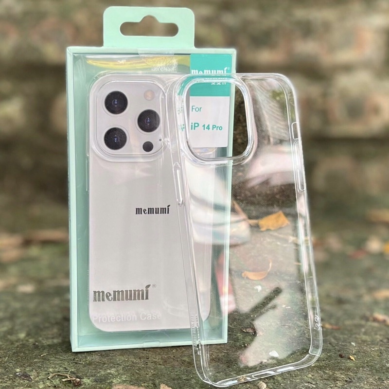 Ốp lưng trong suốt Memumi Clear cho IPhone 14 promax/14 pro/14/13promax/13/13 pro/12ProMax / 12 Pro/11/11 pro / 11 mmaxx