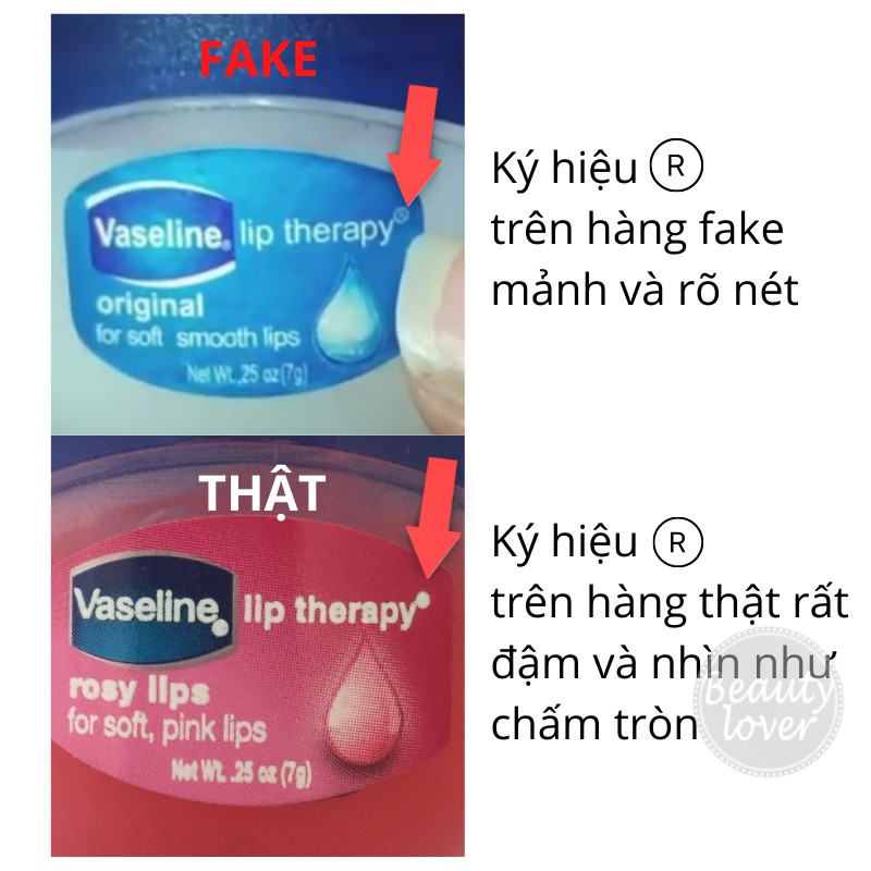 Dưỡng Môi Vaseline Hồng Và Không Màu 7g – Beauty Lover Son Dưỡng Môi Làm Mềm, Mịn Môi Tức Thì