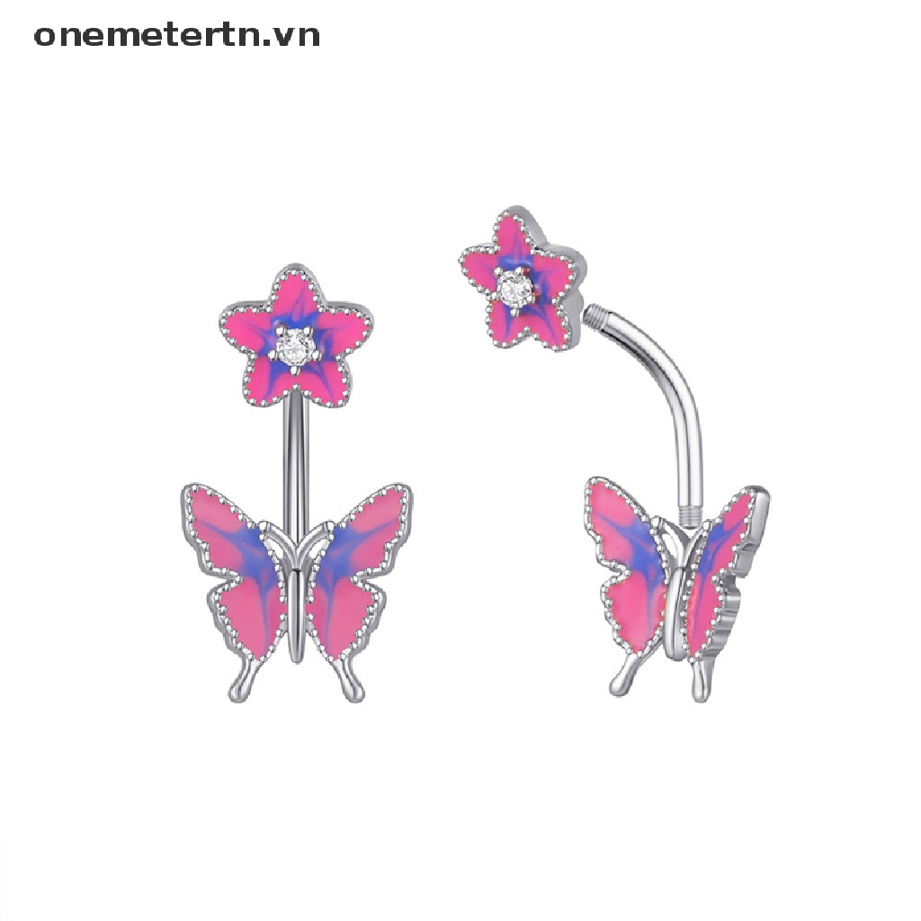 Khuyên Rốn Hình Bướm Bằng Thép Không Gỉ