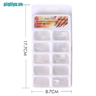 Set 100 Móng Tay Giả Kiểu Pháp Tự Nhiên