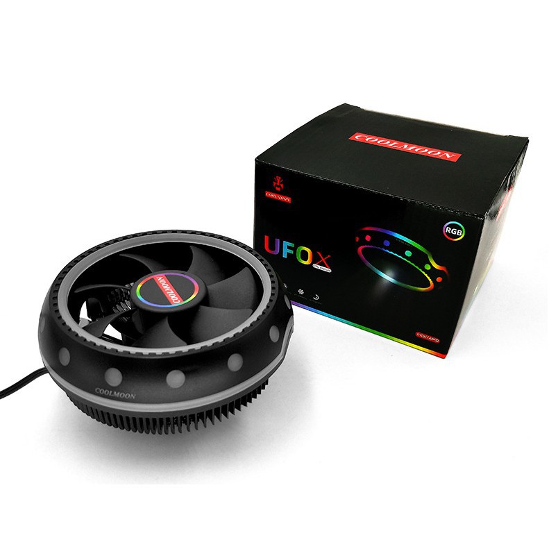 Quạt Tản Nhiệt, Fan CPU Coolmoon UFO X Led RGB - Tự Động Đổi Màu Và Hiệu Ứng