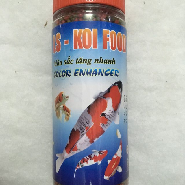 Thức ăn cá LS Koi Food. Thức ăn cho cá chép Koi lên màu đẹp hũ 250g
