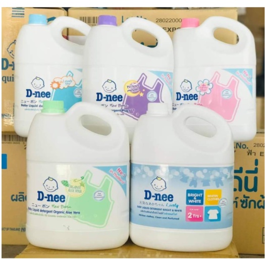 Nước giặt quần áo sơ sinh Dnee chính hãng Thái Lan an toàn thơm dịu can 3000ml