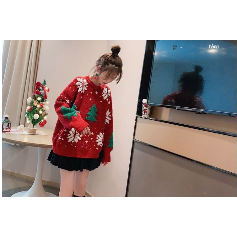 ÁO LEN GIÁNG SINH | LEN NOEL HỌA TIẾT CÂY THÔNG NOEL