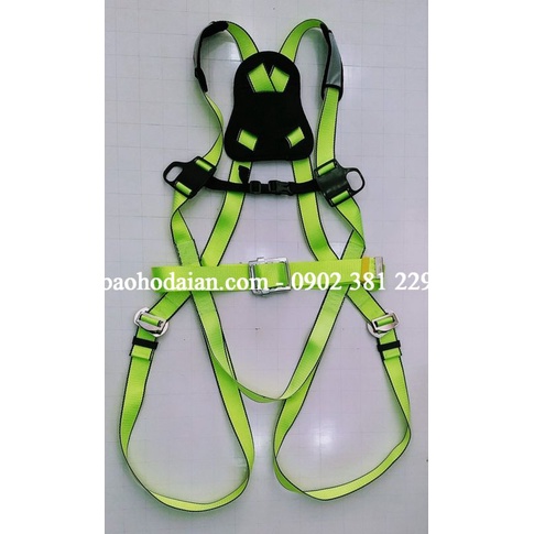 Dây an toàn toàn thân Hàn Quốc 2 móc nhôm thun đàn hồi (đệm vai, đệm lưng)
