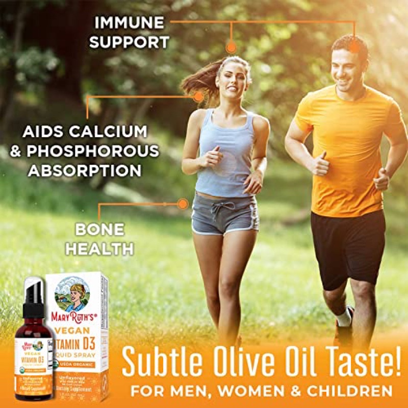 Vitamin D3 Mary Ruth's organic thuần chay cho  bé từ 6m-3y 15ml