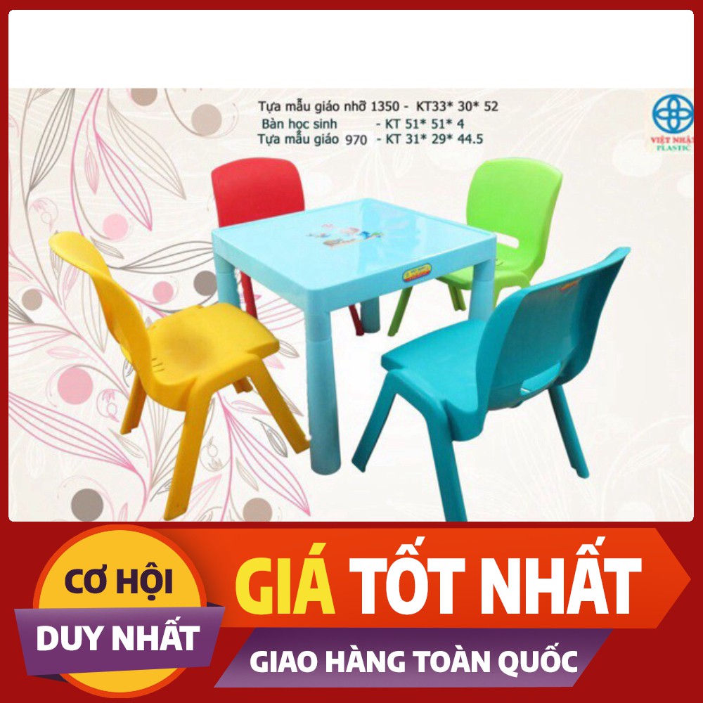 {Rẻ Vô Địch} Bộ bàn ghế học sinh t (1 bàn+2 ghế) ghế Gia Long Cao Cấp.