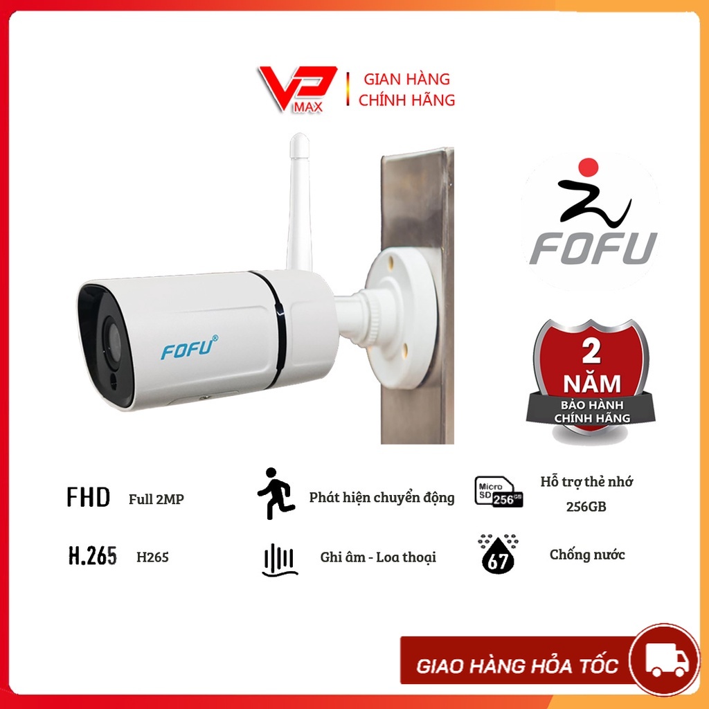 [Chính hãng] Camera wifi an ninh ngoài trời Fofu siêu nét 2.0MP bảo hành 2 năm