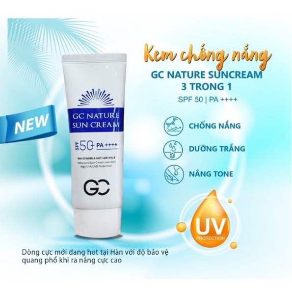 Kem Chống Nắng GC Nature Sun Cream SPF 50+ 60ml Hàn Quốc