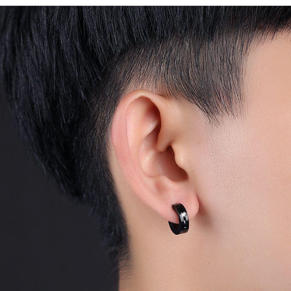 Bông Tai Bằng Thép Titan Thiết Kế Hình Học Phong Cách Hip Hop Hàn Quốc Cá Tính Dành Cho Nữ